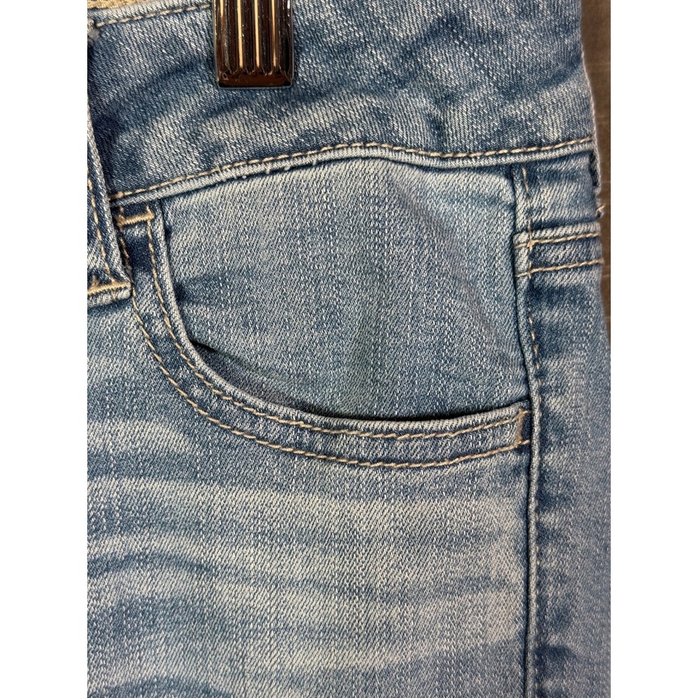American Eagle Super Low Rise Jegging Light Wash Blue Denim Jeans Size 4 Short - Picture 6 of 16